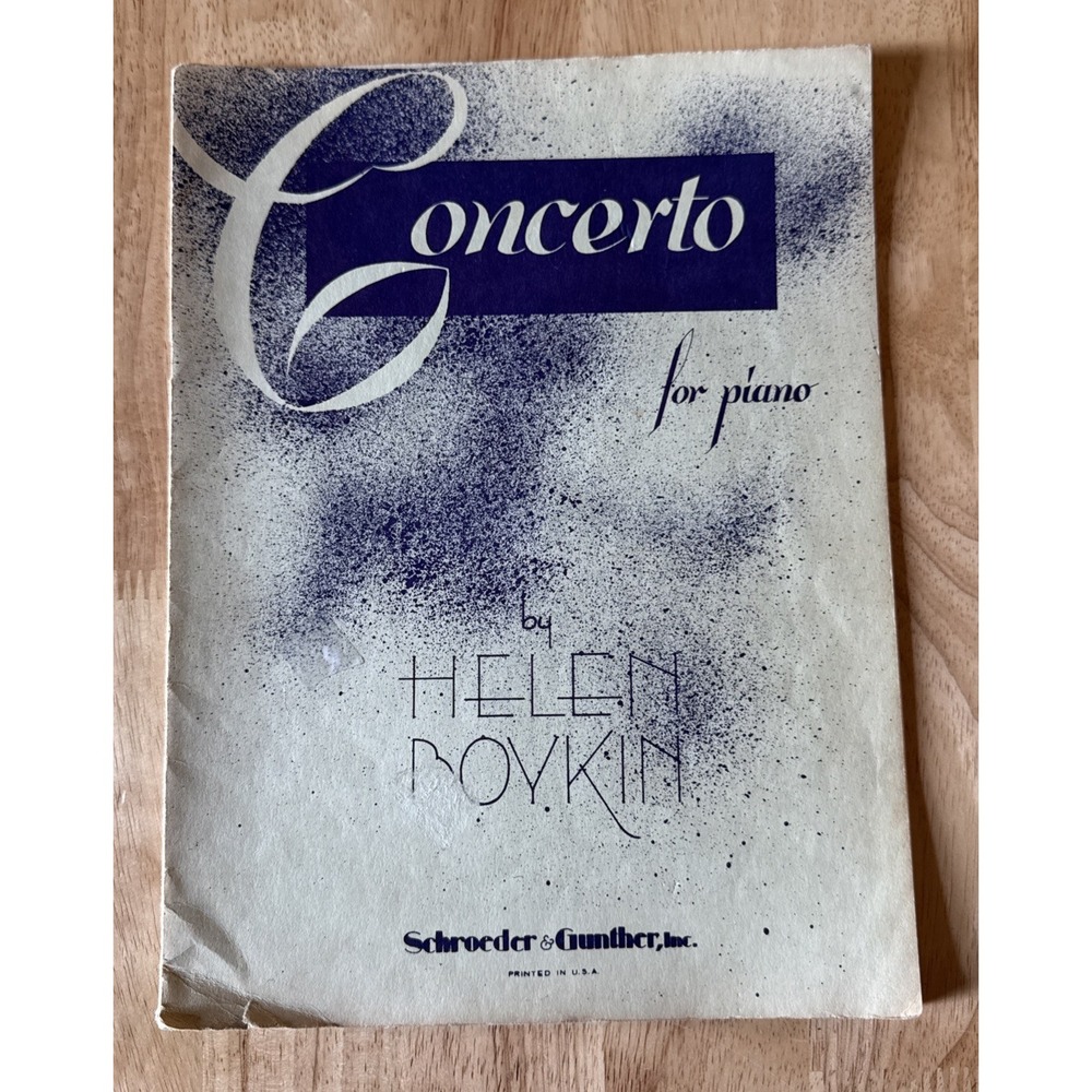 Concerto No. 156 Sheet Music For Piano, Helen Boykin, 1943,‎ 2F
